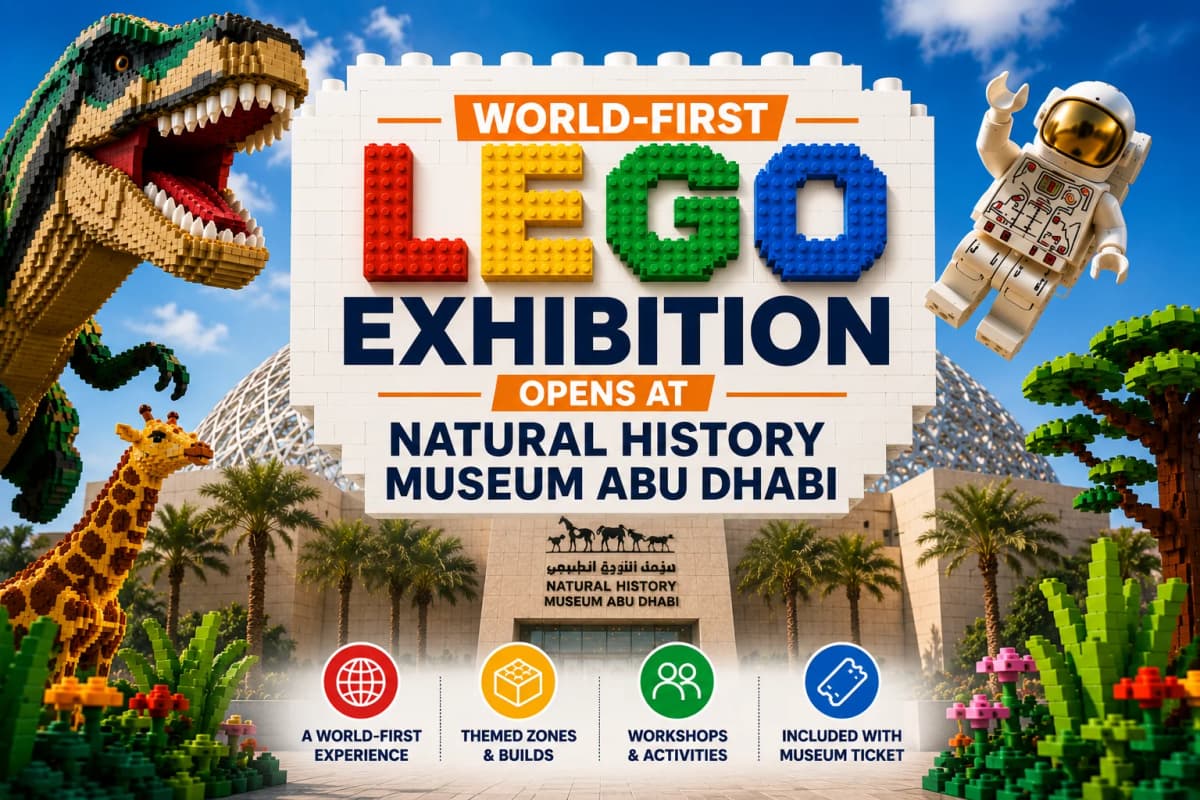 World-First LEGO Exhibition Opens at Natural History Museum Abu Dhabi clicktoguide