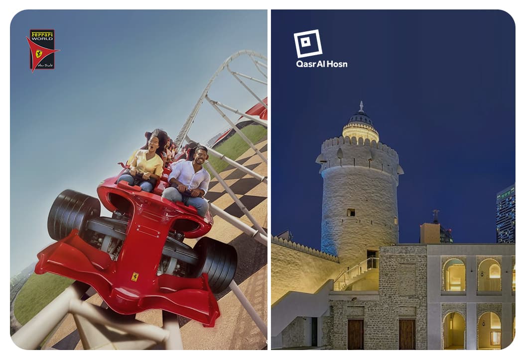 One Day in Abu Dhabi: Ferrari World Thrills with a Free Qasr Al Hosn Cultural Experience clicktoguide