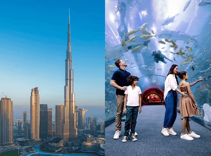 Burj Khalifa and Dubai Aquarium Combo Tour Experience clicktoguide